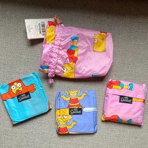 BAGGU Simpsons Limited Edition Standard Reusable Bags, Set of 3